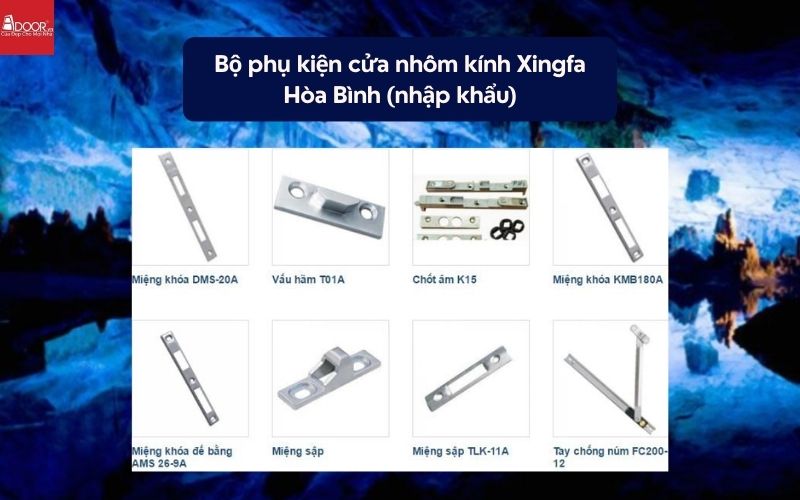 Bộ phụ kiện cửa nhôm kính Xingfa Hòa Bình (nhập khẩu) 02