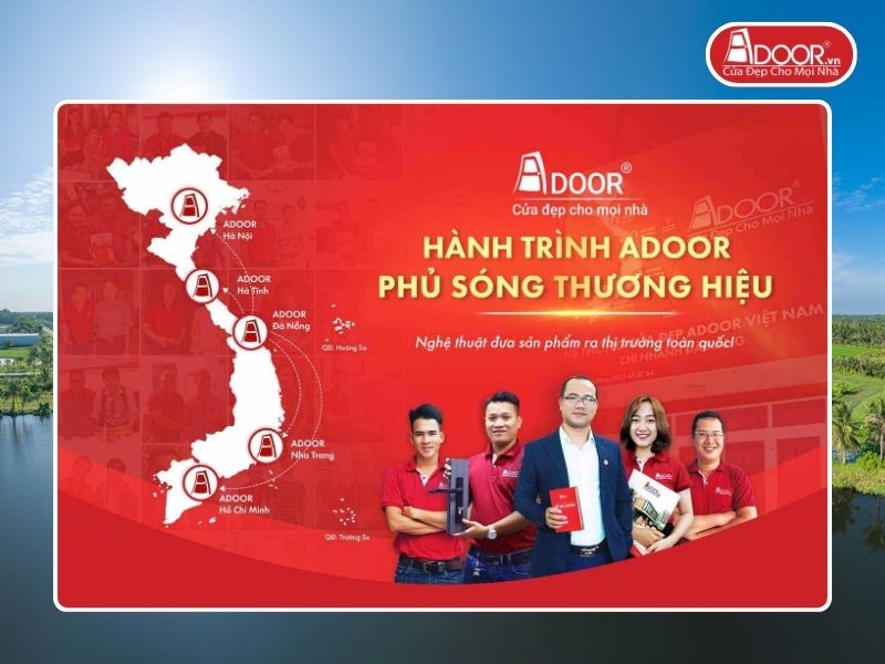 Chi nhánh Adoor phủ rộng toàn quốc phục vụ khách hàng tại Bến Tre