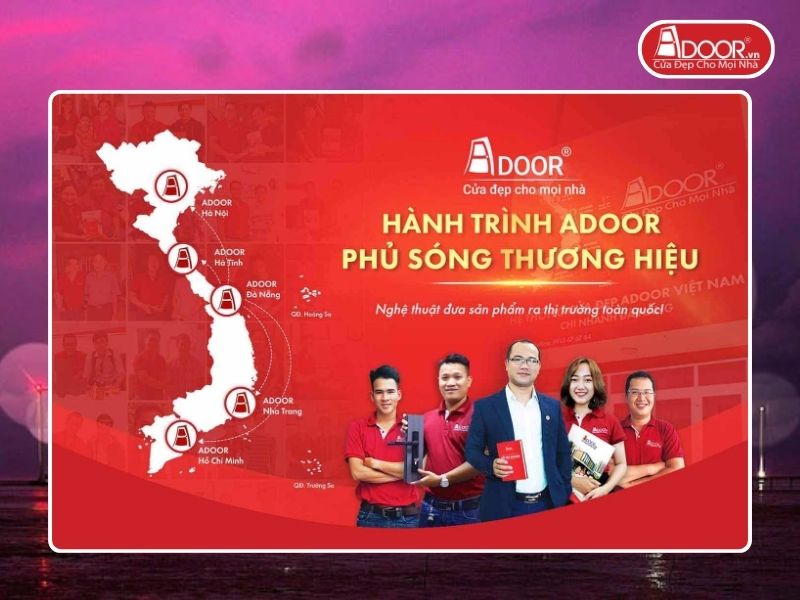 Chi nhánh Adoor phủ rộng toàn quốc phục vụ khách hàng tại Bến Tre