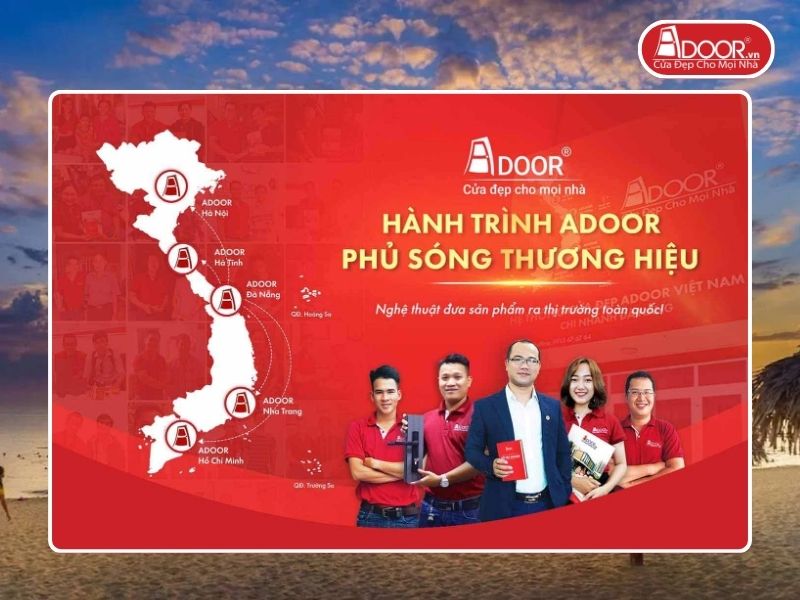 Chi nhánh Adoor phủ rộng toàn quốc phục vụ khách hàng tại Đồng Hới