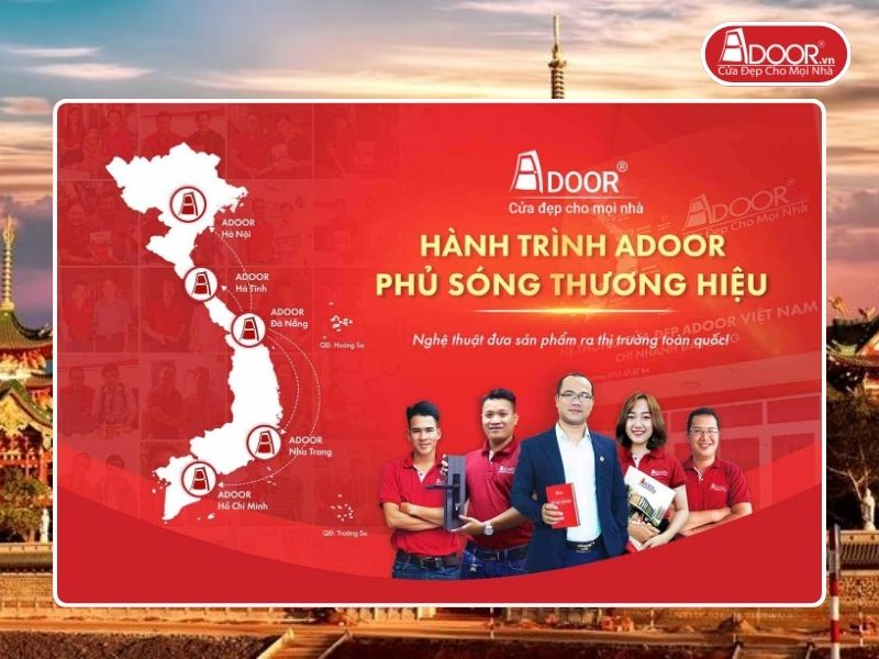 Chi nhánh Adoor phủ rộng toàn quốc phục vụ khách hàng tại Gia Lai
