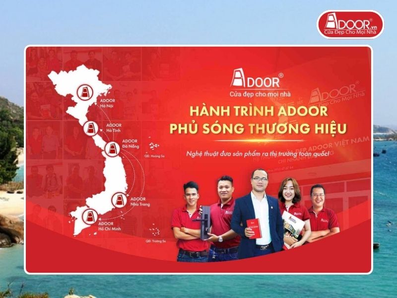 Chi nhánh Adoor phủ rộng toàn quốc phục vụ khách hàng tại Hạ Long