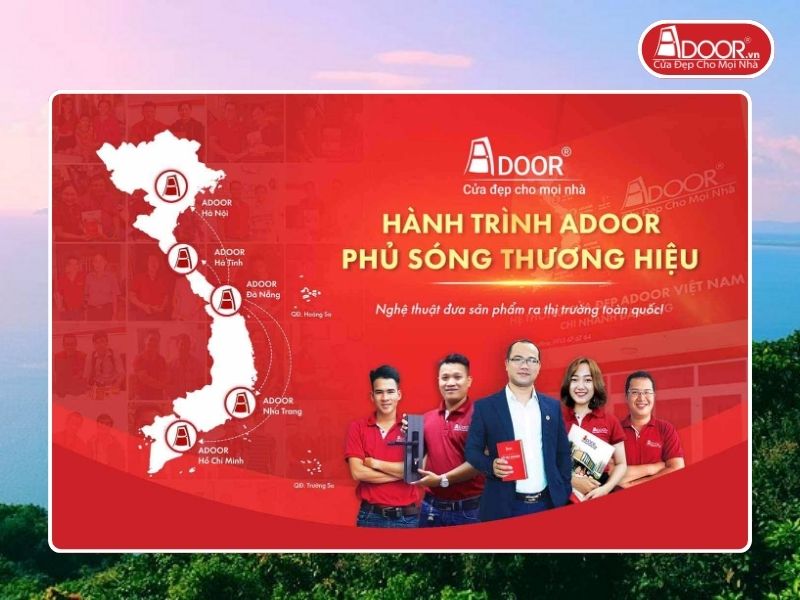 Chi nhánh Adoor phủ rộng toàn quốc phục vụ khách hàng tại Hà Tiên