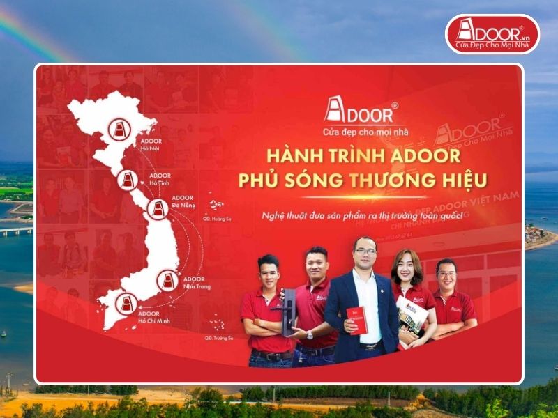 Chi nhánh Adoor phủ rộng toàn quốc phục vụ khách hàng tại Hà Tĩnh
