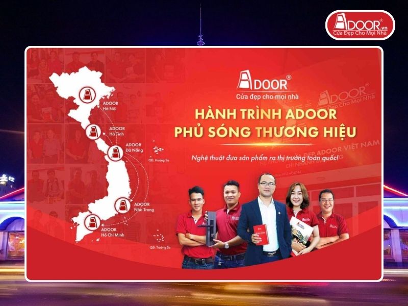 Chi nhánh Adoor phủ rộng toàn quốc phục vụ khách hàng tại Hồ Chí Minh