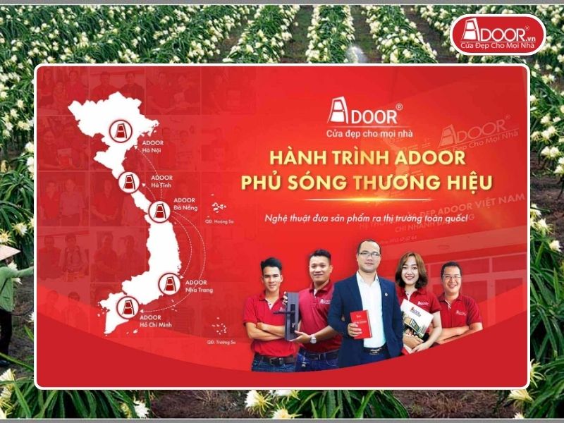 Chi nhánh Adoor phủ rộng toàn quốc phục vụ khách hàng tại Long An
