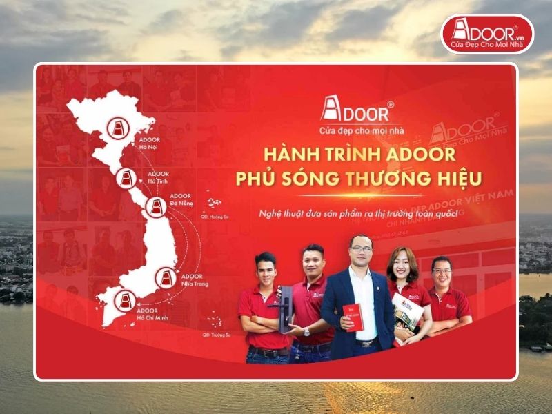 Chi nhánh Adoor phủ rộng toàn quốc phục vụ khách hàng tại Long Xuyên