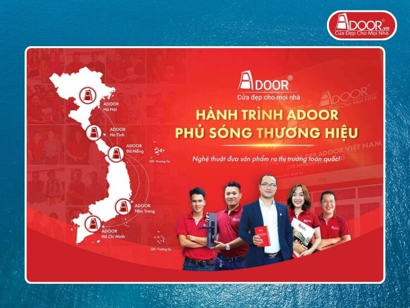 Chi nhánh Adoor phủ rộng toàn quốc phục vụ khách hàng tại Nha Trang