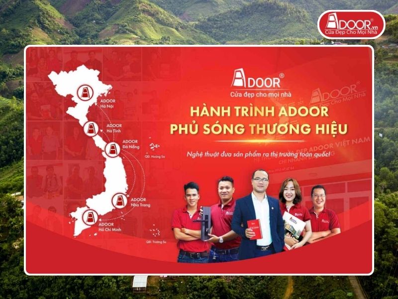 Chi nhánh Adoor phủ rộng toàn quốc phục vụ khách hàng tại Quảng Nam