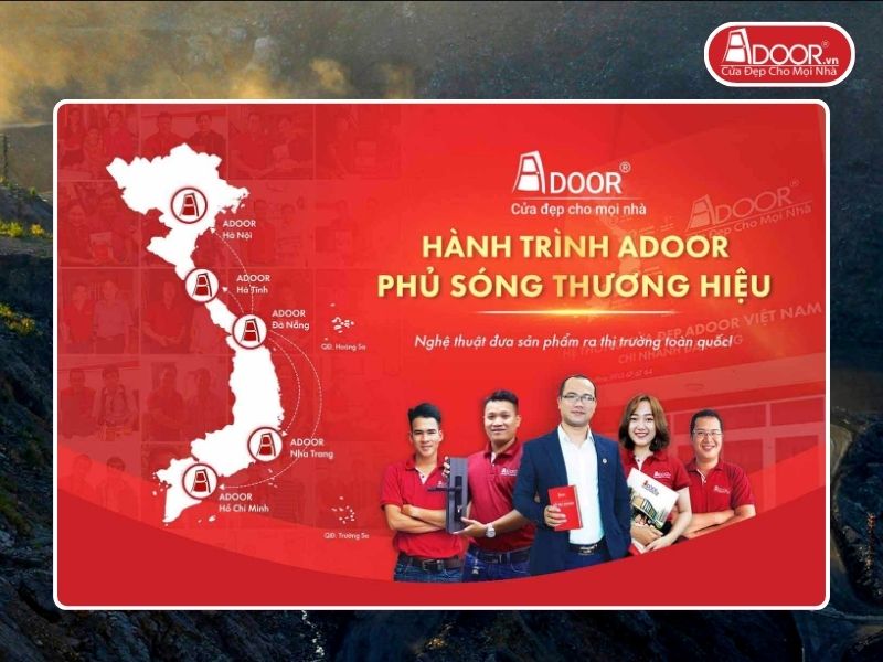Chi nhánh Adoor phủ rộng toàn quốc phục vụ khách hàng tại Quảng Ninh