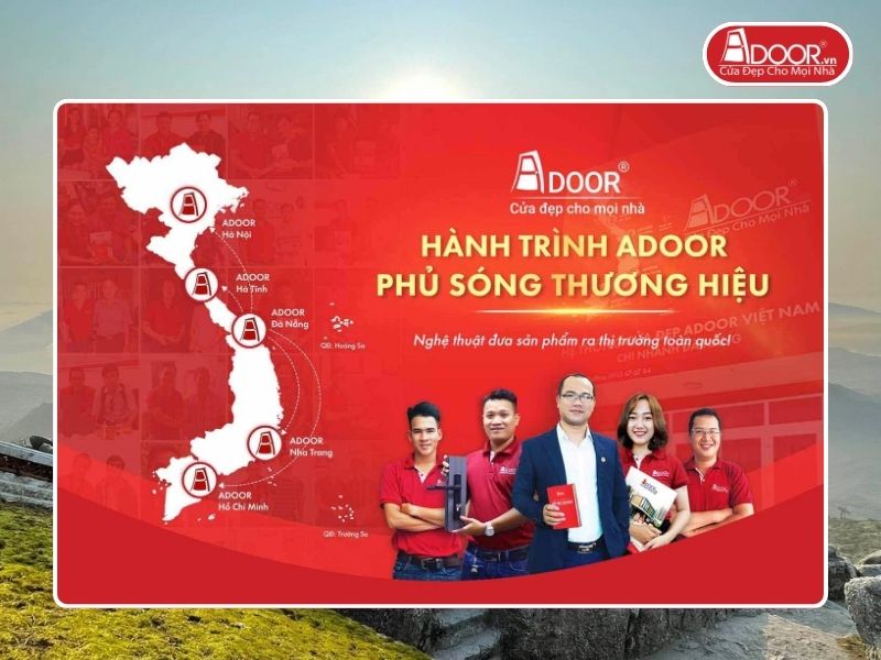 Chi nhánh Adoor phủ rộng toàn quốc phục vụ khách hàng tại Quảng Ninh