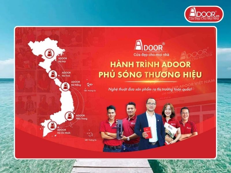 Chi nhánh Adoor phủ rộng toàn quốc phục vụ khách hàng tại Rạch Giá