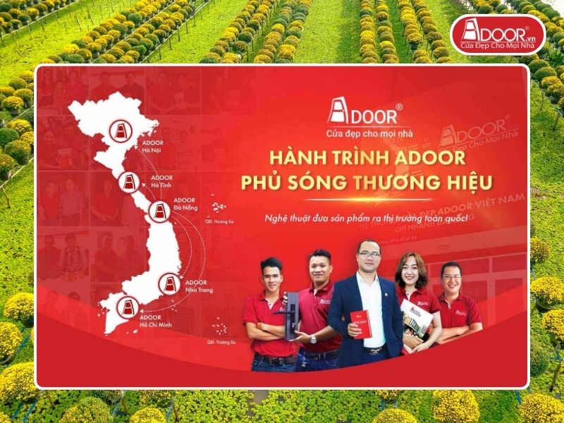 Chi nhánh Adoor phủ rộng toàn quốc phục vụ khách hàng tại Sa Đéc