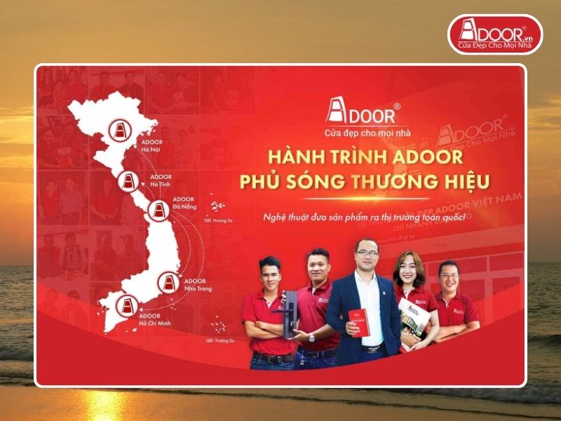 Chi nhánh Adoor phủ rộng toàn quốc phục vụ khách hàng tại Sầm Sơn