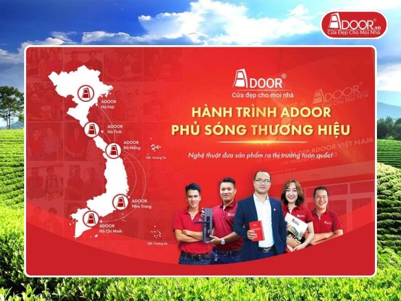 Chi nhánh Adoor phủ rộng toàn quốc phục vụ khách hàng tại Thái Nguyên
