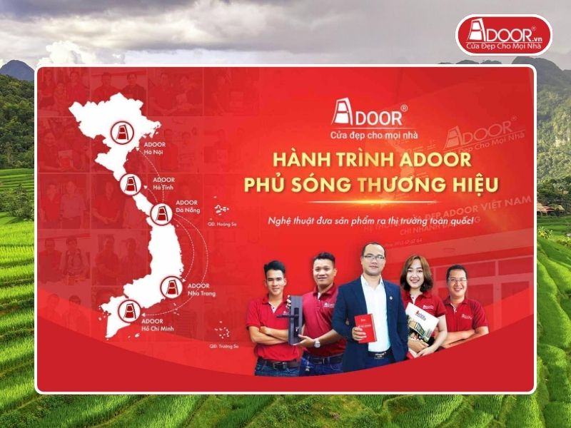 Chi nhánh Adoor phủ rộng toàn quốc phục vụ khách hàng tại Thanh Hóa