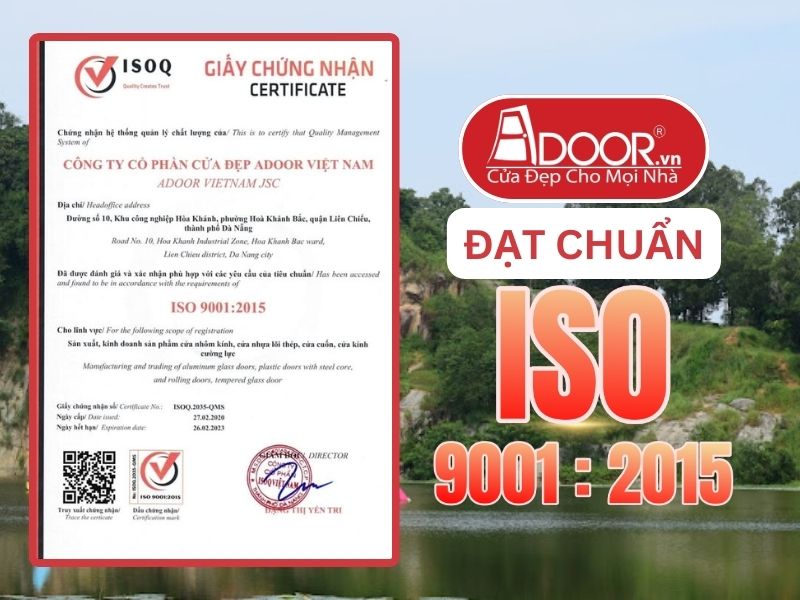 Chứng nhận ISO minh chứng Adoor uy tín phục vụ Tân Uyên
