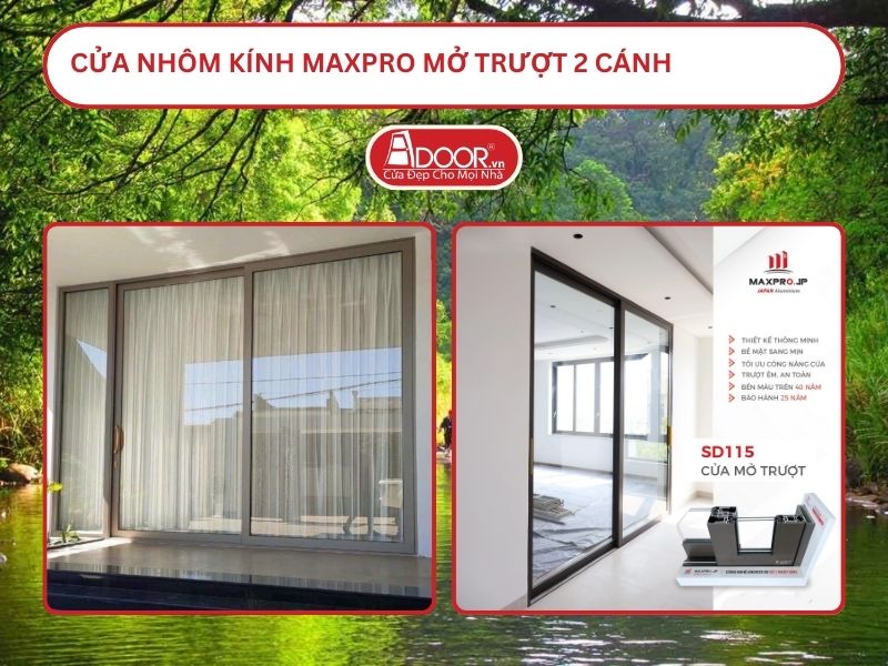Cửa Nhôm Kính MaxPro Mở Trượt 2 Cánh Adoor Tại Đồng Xoài