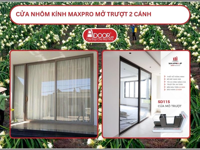 Cửa Nhôm Kính MaxPro Mở Trượt 2 Cánh Adoor Tại Long An Cửa Nhôm Kính MaxPro Mở Trượt 2 Cánh Adoor Tại Long An