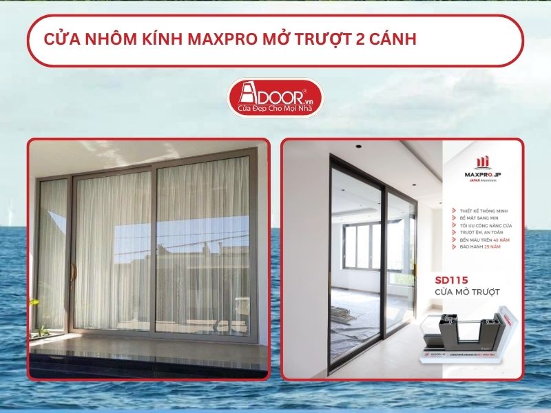 Cửa Nhôm Kính MaxPro Mở Trượt 2 Cánh Adoor Tại Móng Cái