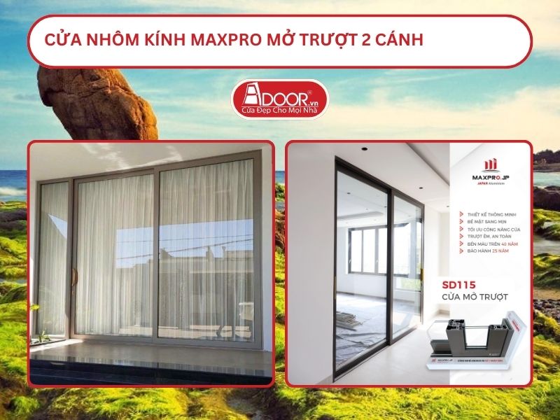 Cửa Nhôm Kính MaxPro Mở Trượt 2 Cánh Adoor Tại Phan Thiết