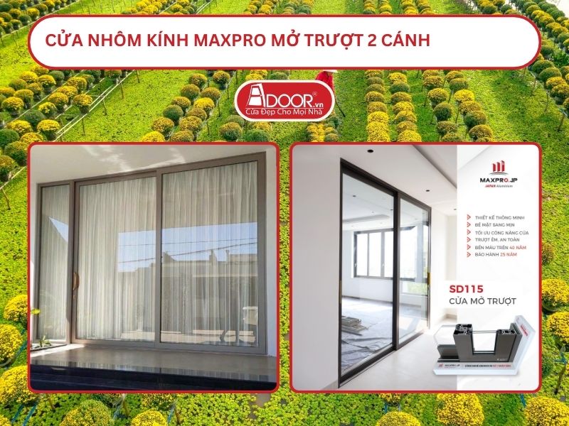 Cửa Nhôm Kính MaxPro Mở Trượt 2 Cánh Adoor Tại Sa Đéc