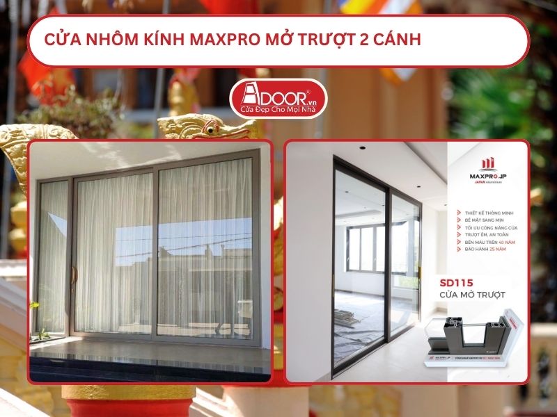 Cửa Nhôm Kính MaxPro Mở Trượt 2 Cánh Adoor Tại Sóc Trăng