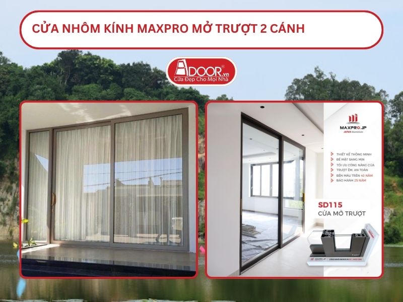 Cửa Nhôm Kính MaxPro Mở Trượt 2 Cánh Adoor Tại Tân Uyên