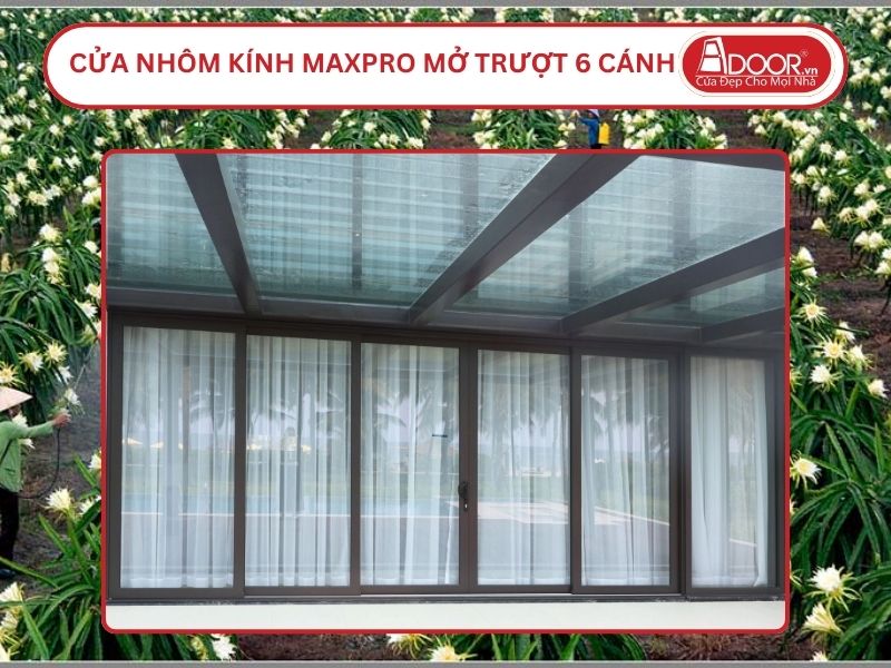 Cửa Nhôm Kính MaxPro Mở Trượt 6 Cánh Adoor Tại Long An Cửa Nhôm Kính MaxPro Mở Trượt 6 Cánh Adoor Tại Long An