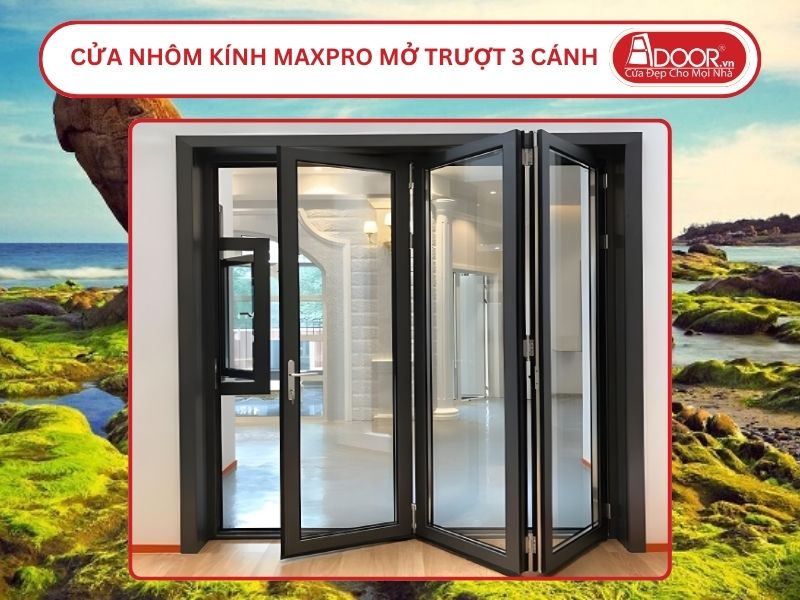 Cửa Nhôm Kính MaxPro Mở Xếp Trượt 3 Cánh Adoor Tại Phan Thiết