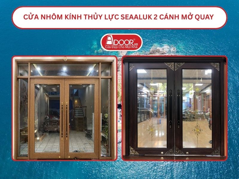 Cửa nhôm kính thủy lực SeaAluk 2 cánh mở quay tại Nha Trang Cửa nhôm kính thủy lực SeaAluk 2 cánh mở quay tại Nha Trang