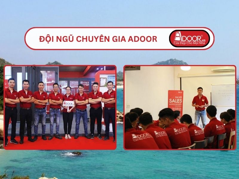 Đội ngũ Adoor chuyên nghiệp phục vụ khách hàng tại Hạ Long