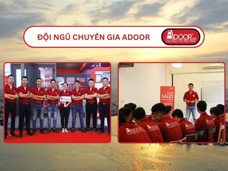 Đội ngũ Adoor chuyên nghiệp phục vụ khách hàng tại Long Xuyên