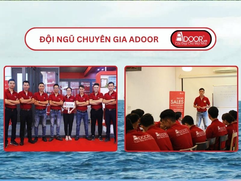 Đội ngũ Adoor chuyên nghiệp phục vụ khách hàng tại Móng Cái