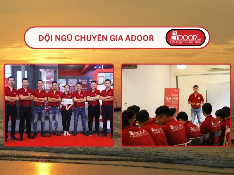 Đội ngũ Adoor chuyên nghiệp phục vụ khách hàng tại Sầm Sơn