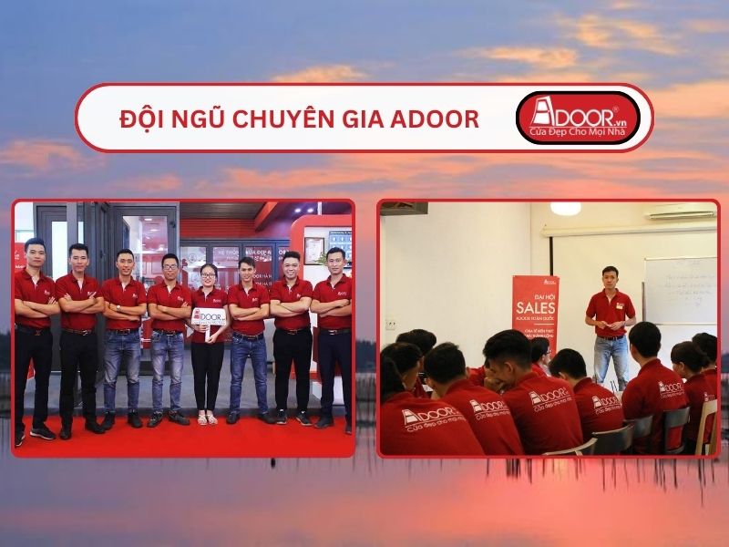 Đội ngũ Adoor chuyên nghiệp phục vụ khách hàng tại Thuận An