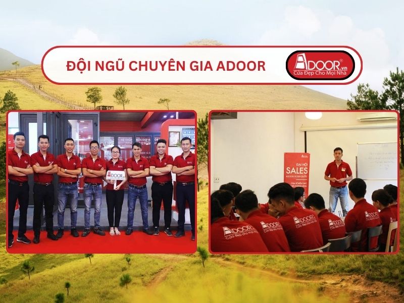 Đội ngũ Adoor chuyên nghiệp phục vụ khách hàng tại Uông Bí