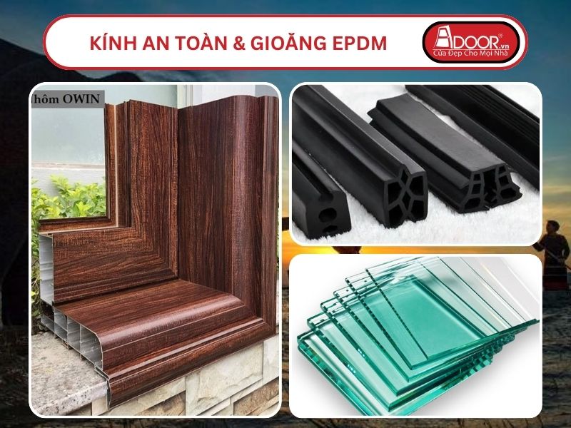 Kính An Toàn Và Gioăng EPDM Kín Khít Đi Kèm Cửa Nhôm Kính Thủy Lực Adoor Tại Buôn Ma Thuột