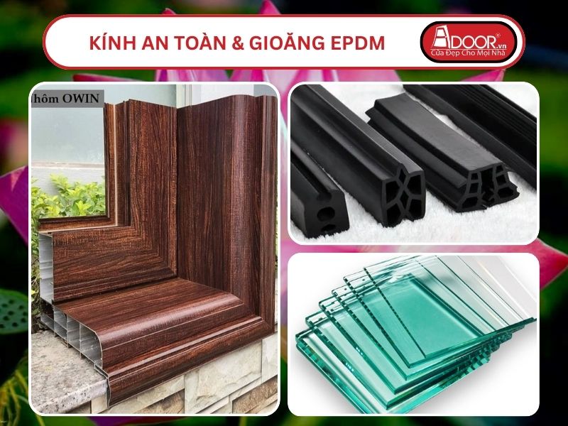 Kính An Toàn Và Gioăng EPDM Kín Khít Đi Kèm Cửa Nhôm Kính Thủy Lực Adoor Tại Cao Lãnh