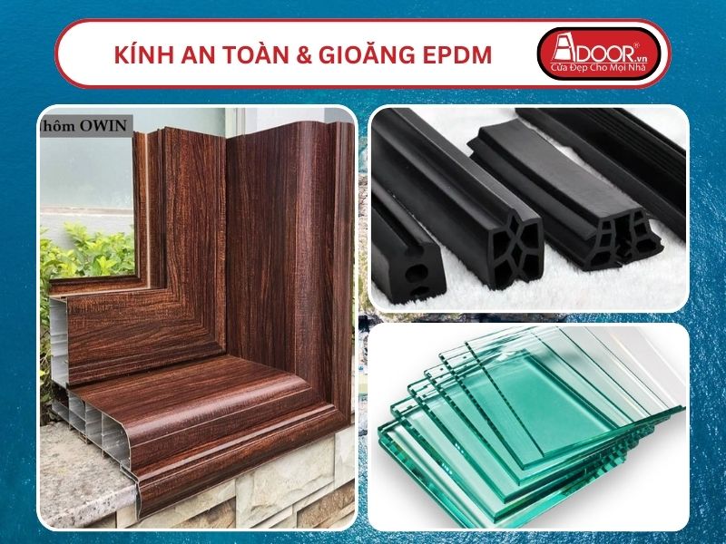 Kính An Toàn Và Gioăng EPDM Kín Khít Đi Kèm Cửa Nhôm Kính Thủy Lực Adoor Tại Nha Trang