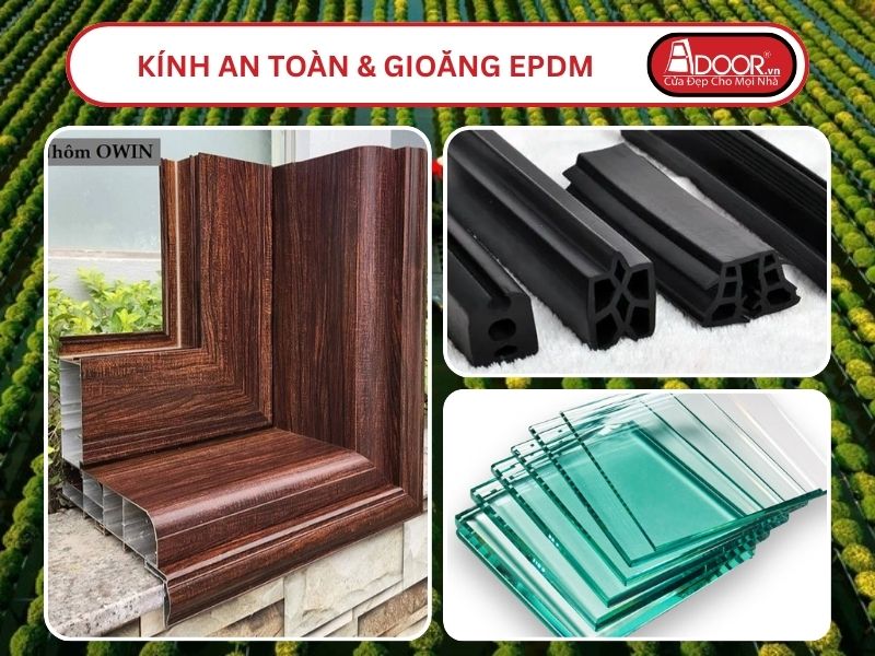 Kính An Toàn Và Gioăng EPDM Kín Khít Đi Kèm Cửa Nhôm Kính Thủy Lực Adoor Tại Sa Đéc
