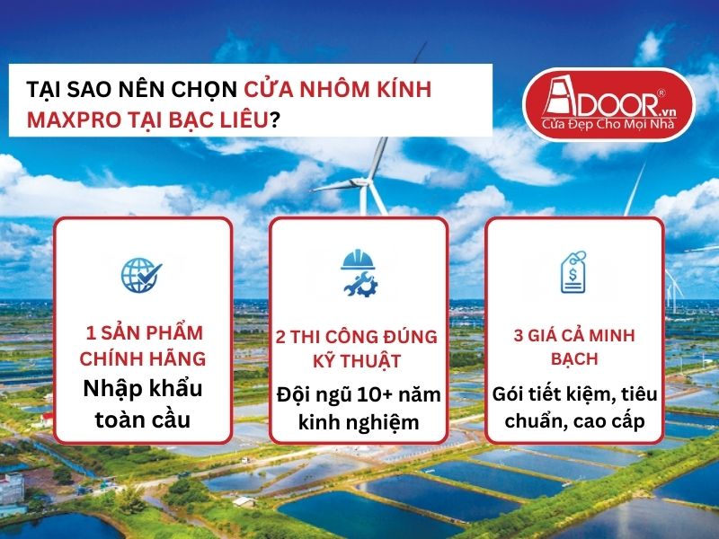 Lợi thế vượt trội của Adoor mang lại cho khách hàng Bạc Liêu
