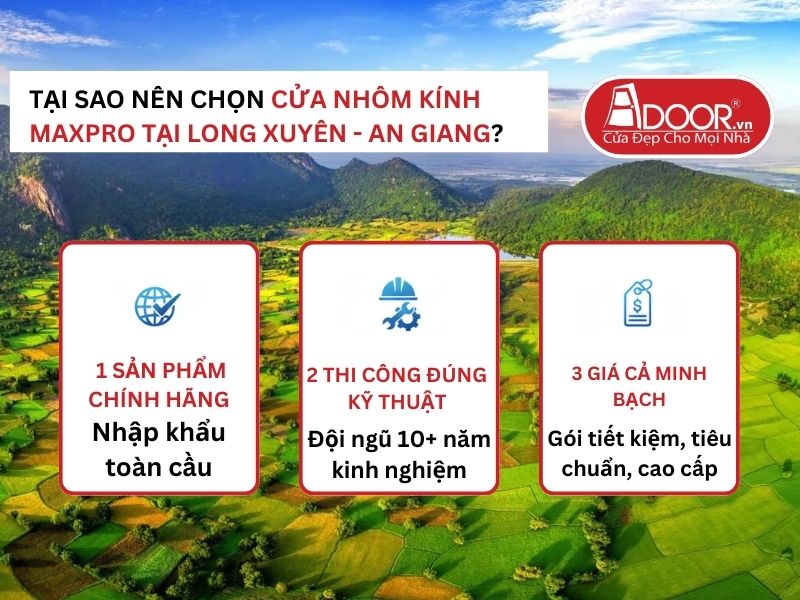 Lợi thế vượt trội của Adoor mang lại cho khách hàng Long Xuyên
