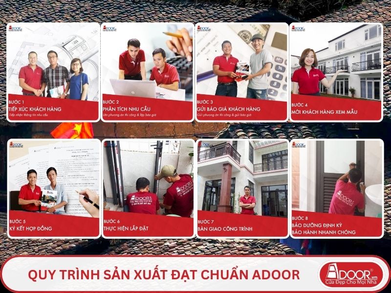 Quy trình Adoor phục vụ khách hàng tại Bắc Giang