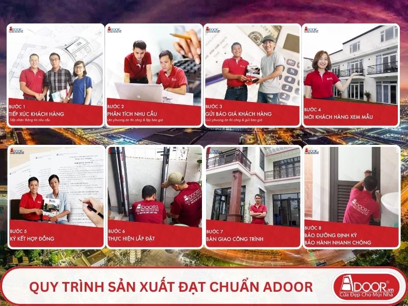 Quy trình Adoor phục vụ khách hàng tại Bắc Ninh