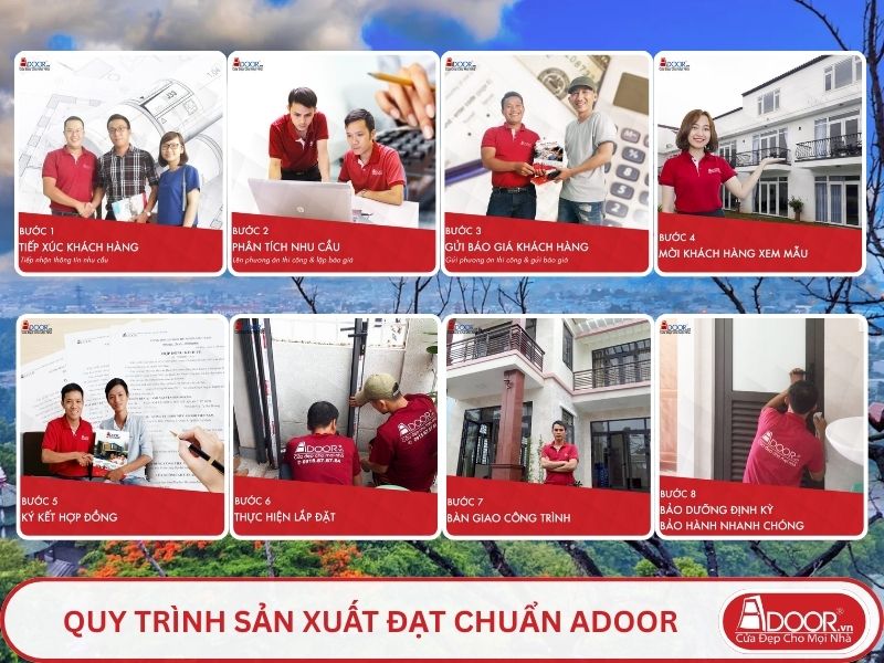 Quy trình Adoor phục vụ khách hàng tại Dĩ An