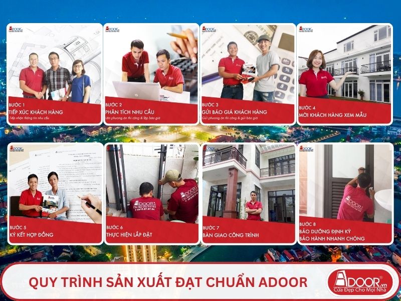Quy trình Adoor phục vụ khách hàng tại Đồng Hới
