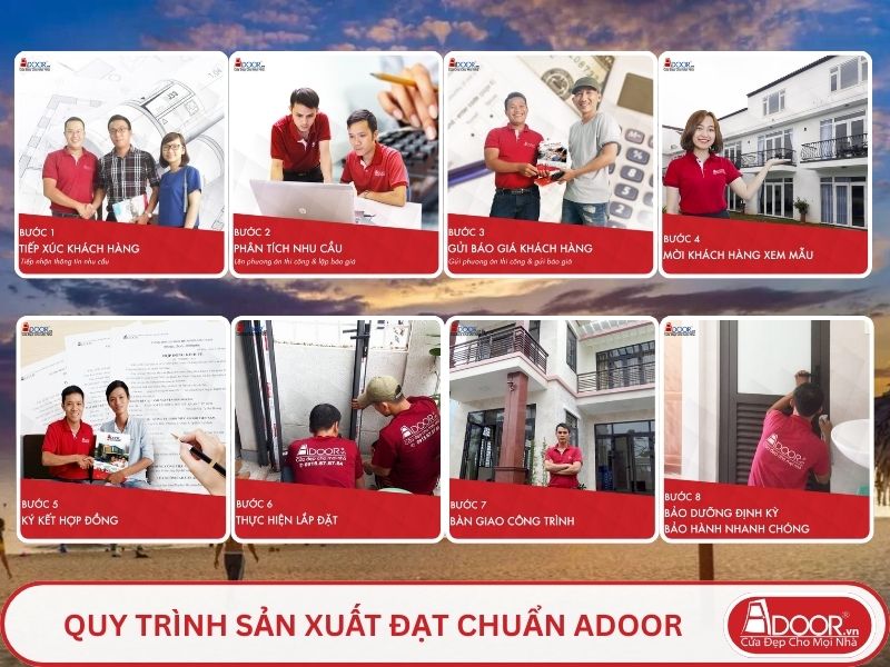 Quy trình Adoor phục vụ khách hàng tại Đồng Hới