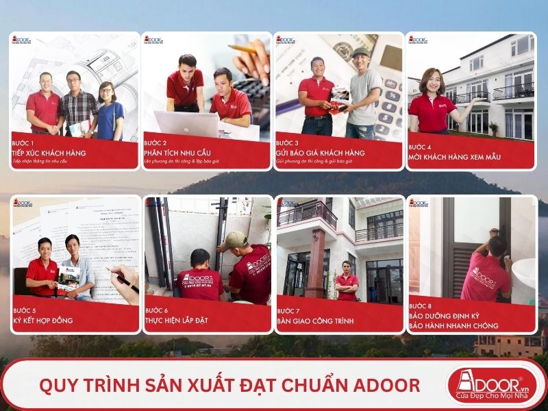 Quy trình Adoor phục vụ khách hàng tại Đồng Xoài
