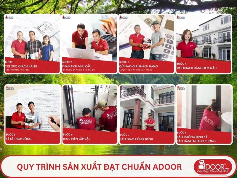 Quy trình Adoor phục vụ khách hàng tại Đồng Xoài